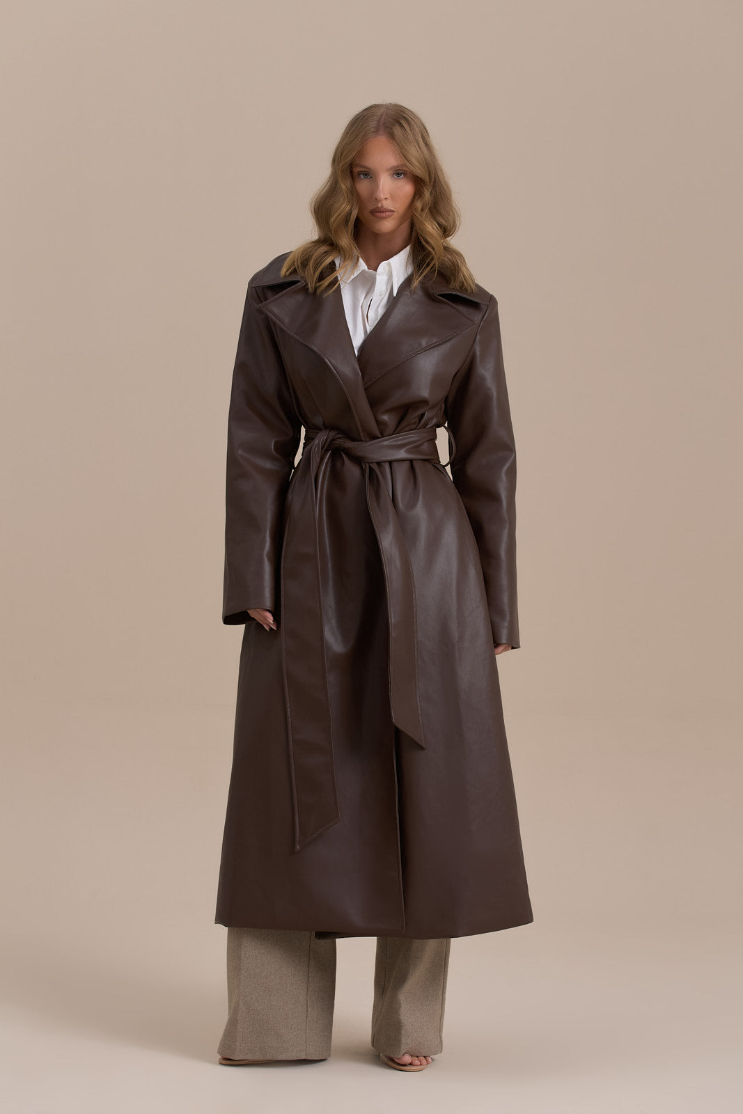 ANUSHKA TRENCH COAT | CHOCOLATE - SALE – Wander Doll