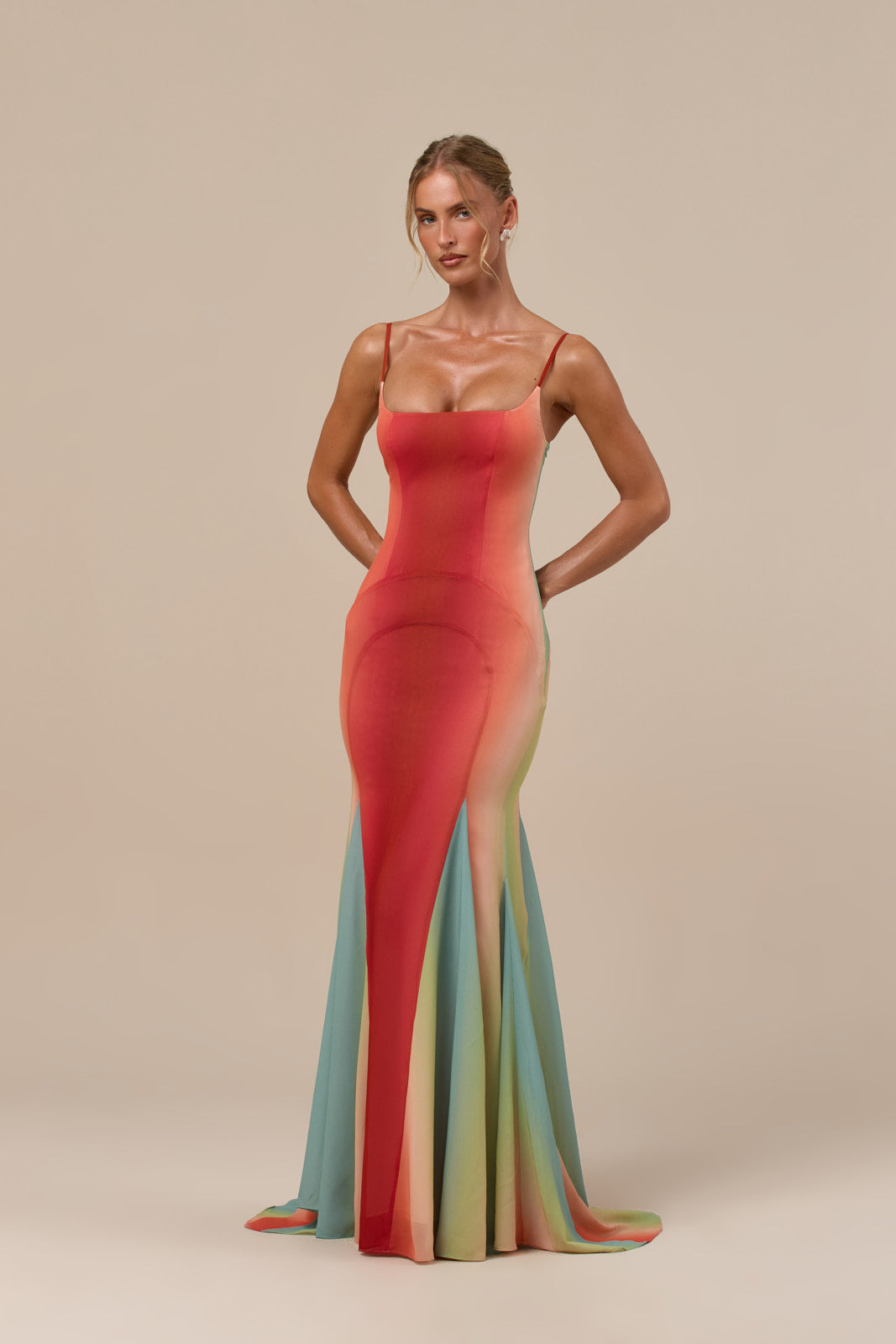 RAYNE PANELLED MAXI DRESS