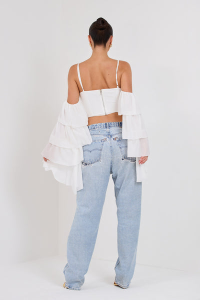 White Kendal Corset Top