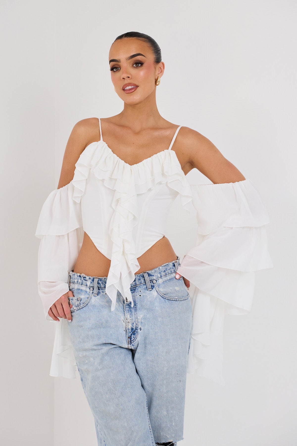 White Kendal Corset Top