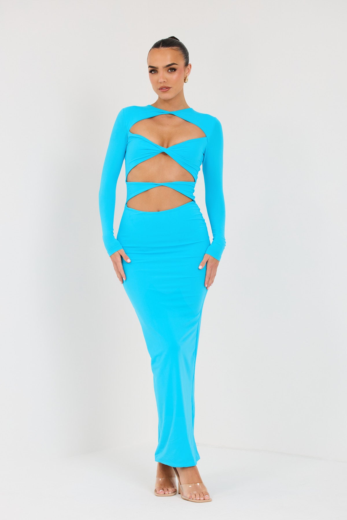 Stassie Dress in Aqua