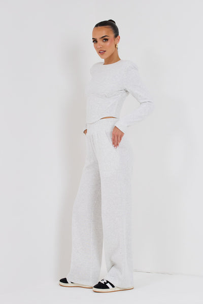 CONSTANCE STRAIGHT LEG JOGGER | GREY MARL
