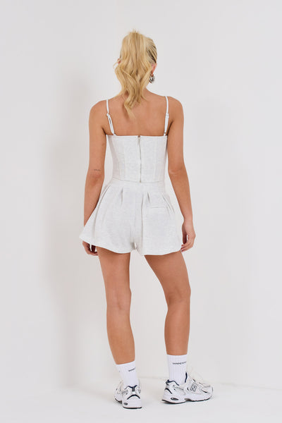 CONSTANCE STRAPPY CORSET | GREY MARL