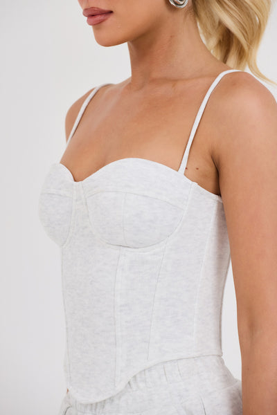 CONSTANCE STRAPPY CORSET | GREY MARL