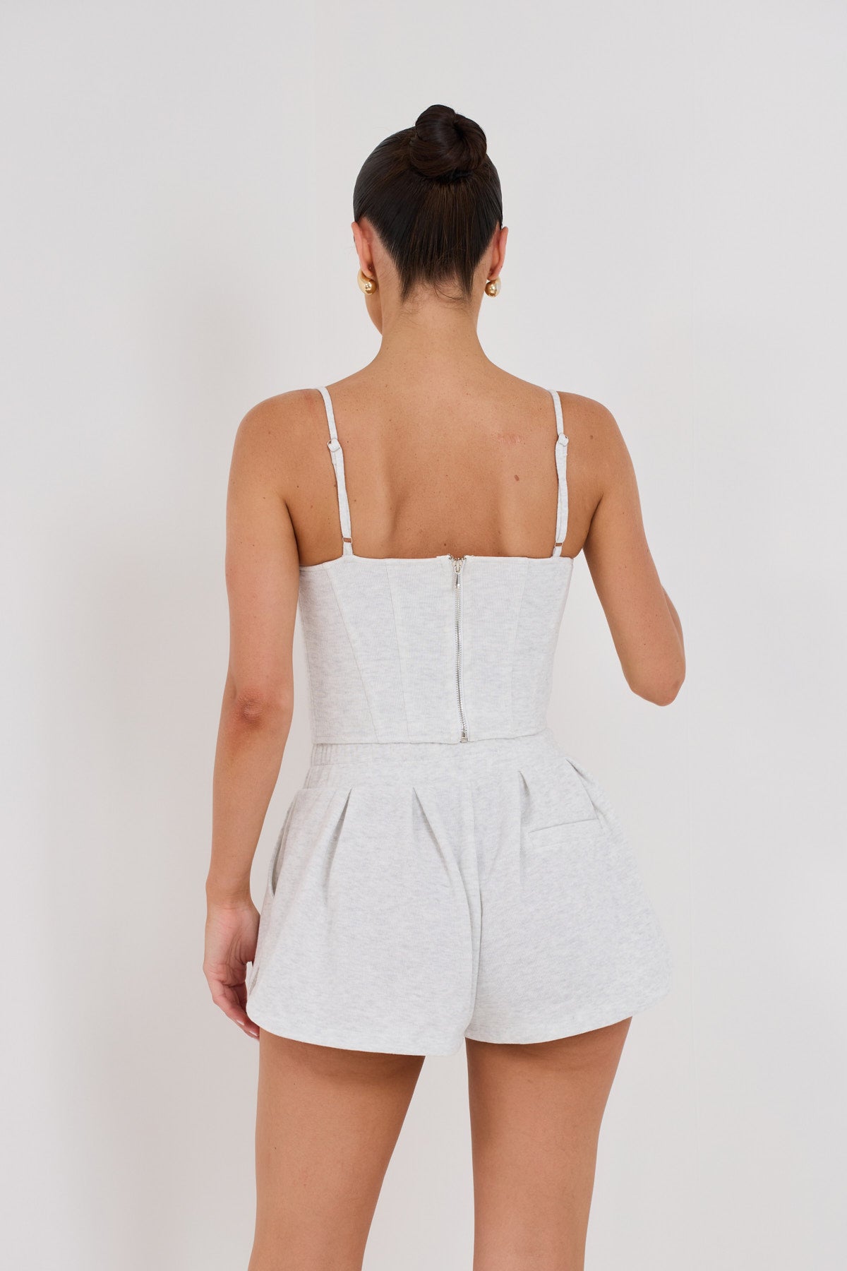 CONSTANCE STRAPPY CORSET | GREY MARL