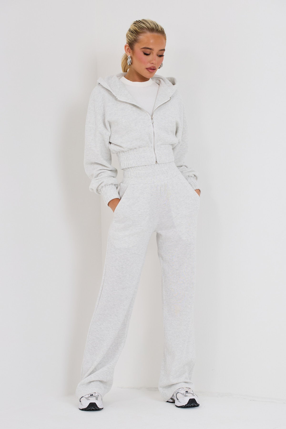 CONSTANCE STRAIGHT LEG JOGGER | GREY MARL