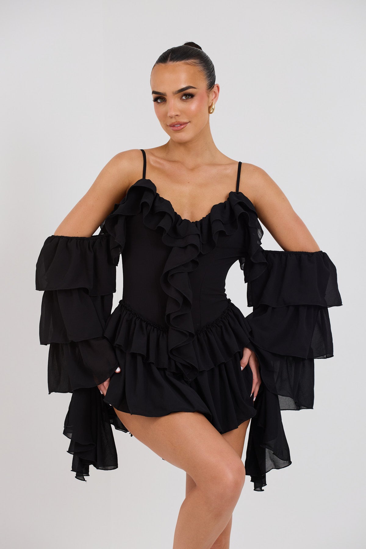 Black Kendal Playsuit