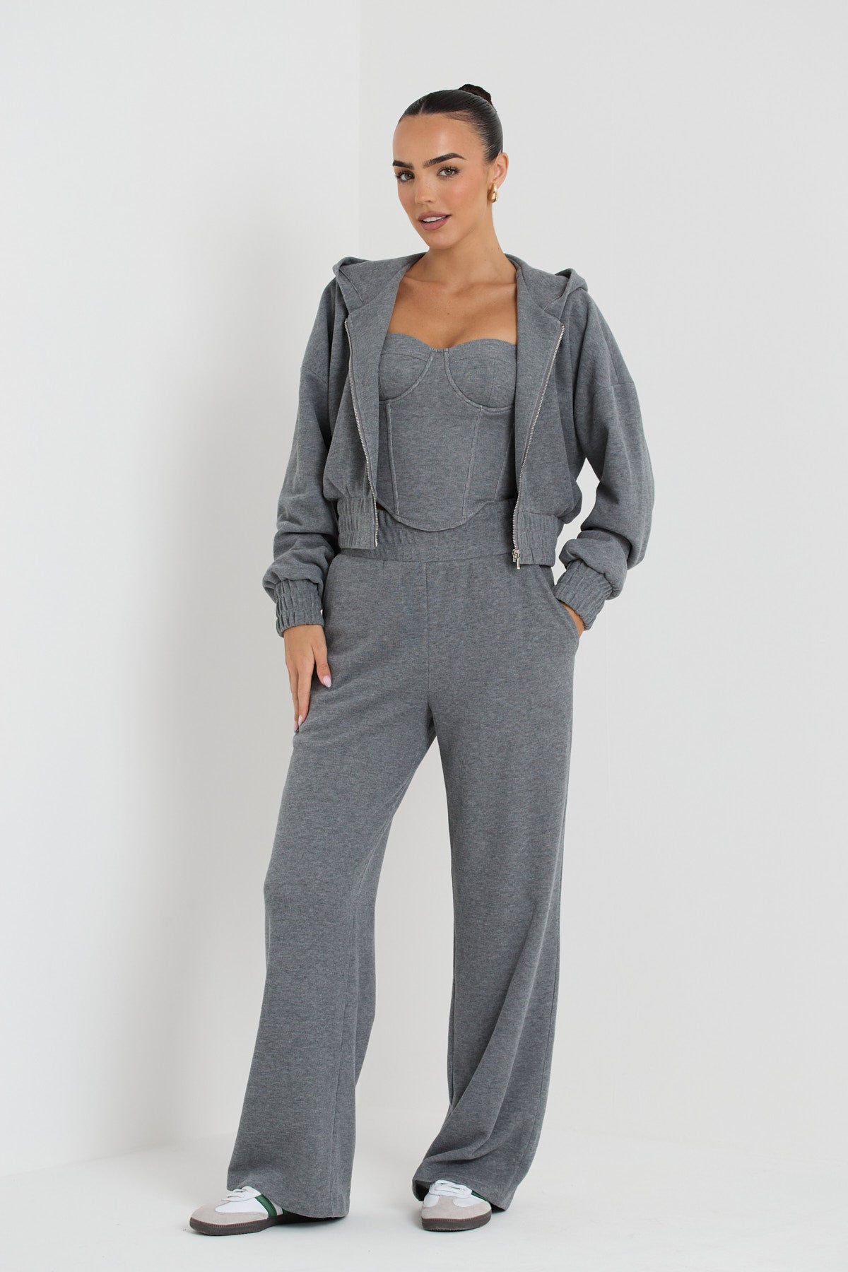 CONSTANCE ZIP JACKET | CHARCOAL