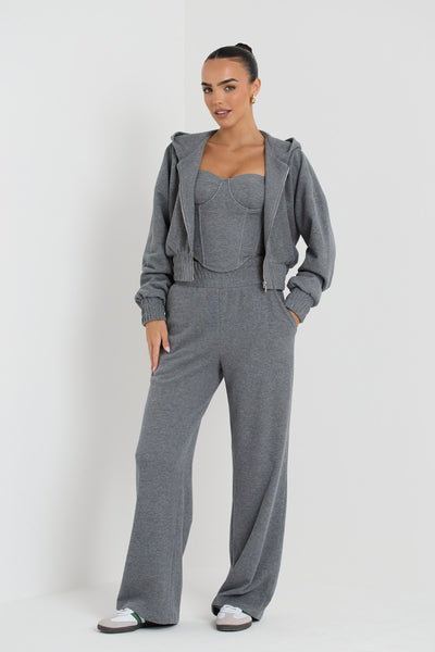 CONSTANCE ZIP JACKET | CHARCOAL