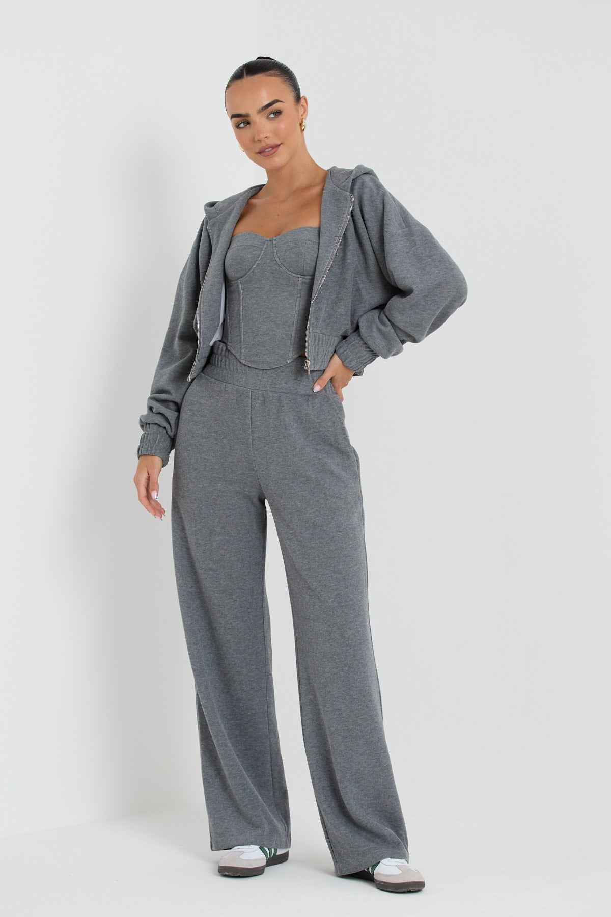 CONSTANCE ZIP JACKET | CHARCOAL