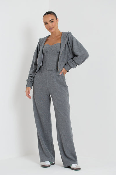 CONSTANCE ZIP JACKET | CHARCOAL
