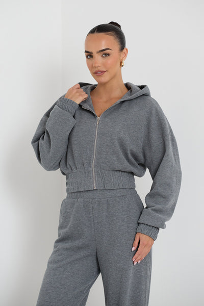CONSTANCE ZIP JACKET | CHARCOAL