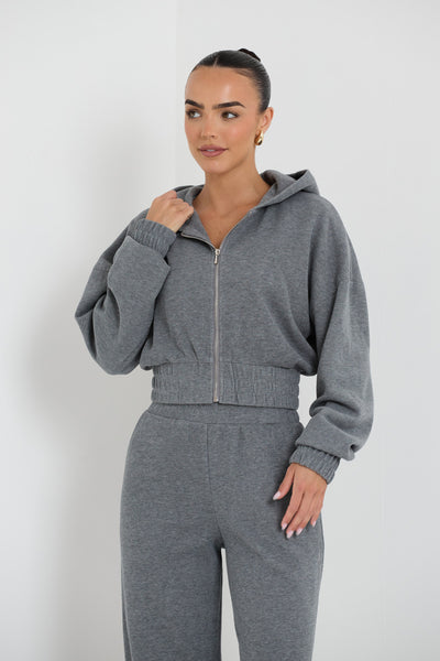 CONSTANCE ZIP JACKET | CHARCOAL
