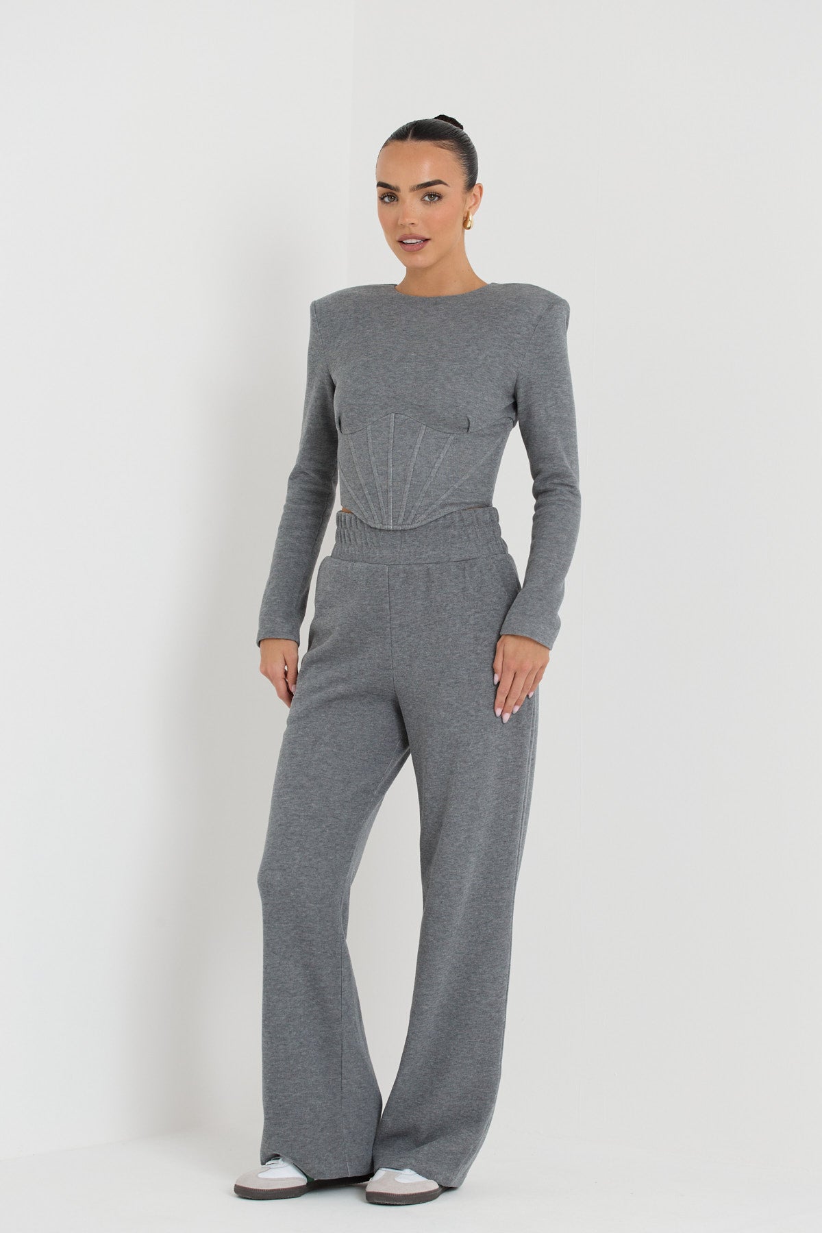 CHARCOAL CONSTANCE STRAIGHT LEG JOGGERS