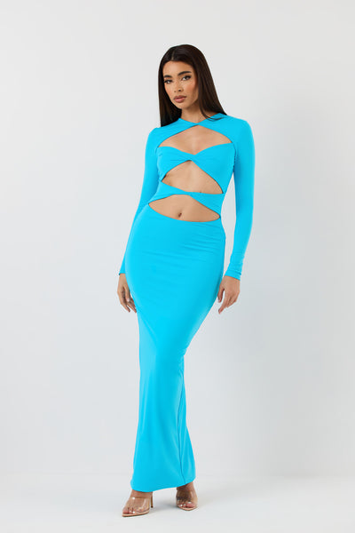 Stassie Dress in Aqua