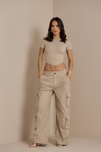 FC LORI CORSET TOP | BEIGE