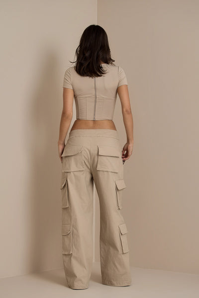FC LORI CORSET TOP | BEIGE