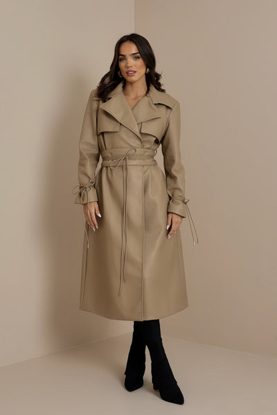 SLOANE TRENCH COAT IN CARAMEL