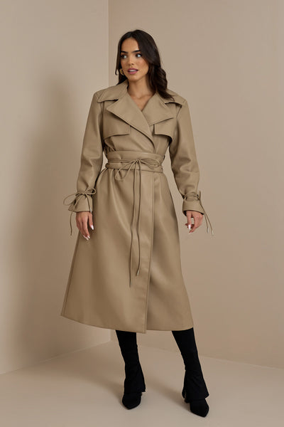 SLOANE TRENCH COAT IN CARAMEL