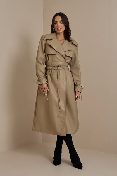 SLOANE TRENCH COAT IN CARAMEL