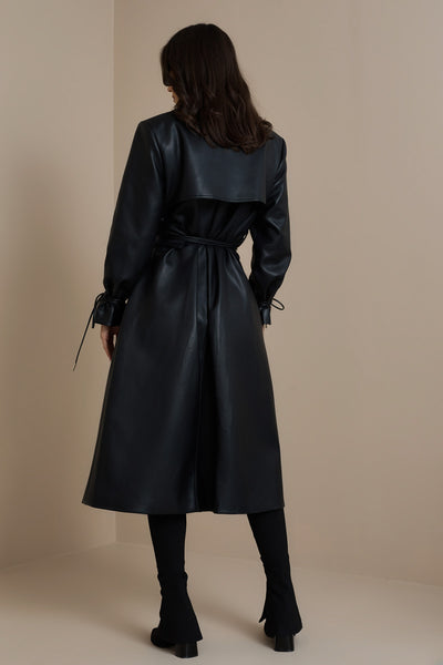 SLOANE TRENCH COAT IN BLACK