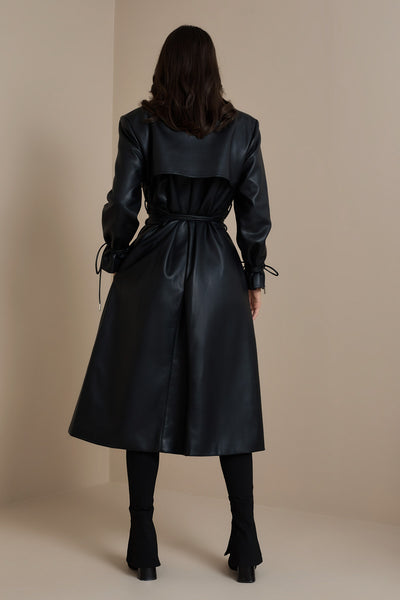 SLOANE TRENCH COAT IN BLACK