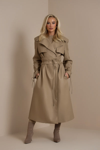 SLOANE TRENCH COAT IN CARAMEL