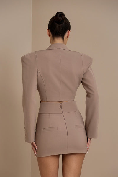FC GEORGIA MINI SKIRT | TAUPE