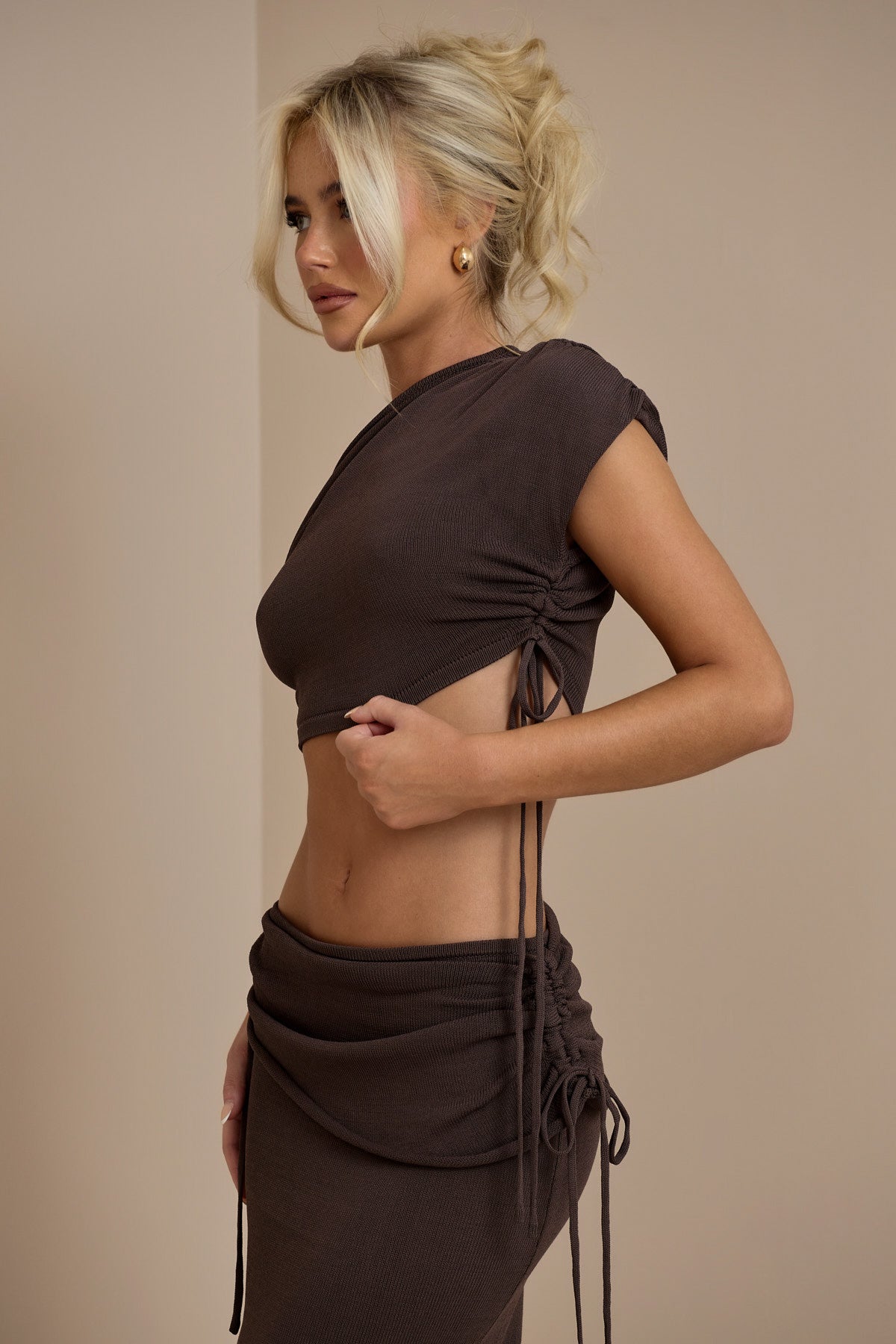 CHOCOLATE YRIS KNIT COORD
