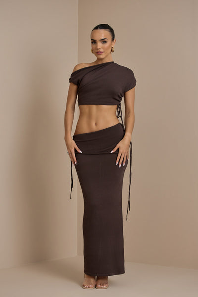 CHOCOLATE YRIS KNIT COORD