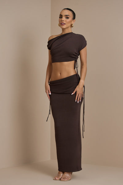 CHOCOLATE YRIS KNIT COORD