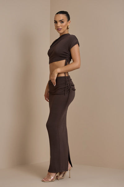 CHOCOLATE YRIS KNIT COORD