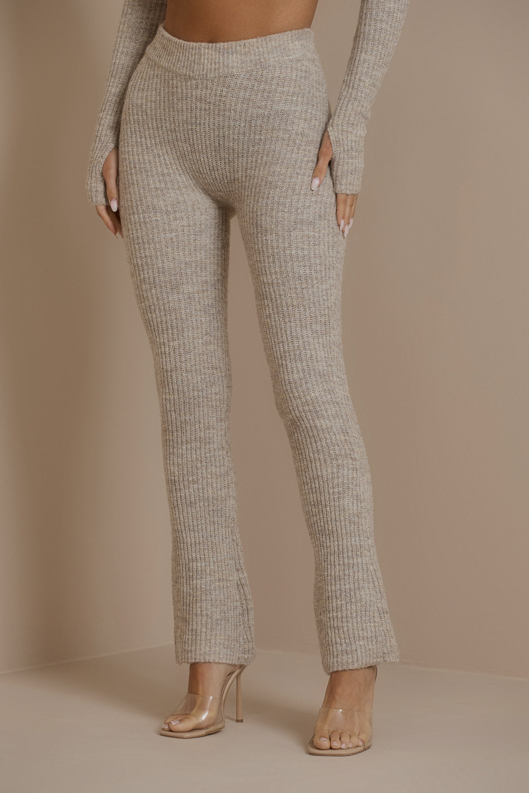 OATMEAL CARRIE PREMIUM KNIT COORD SET