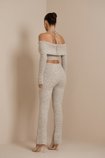 OATMEAL CARRIE PREMIUM KNIT COORD SET