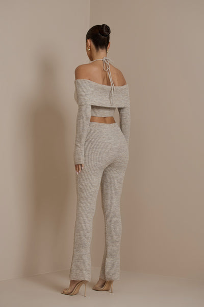 OATMEAL CARRIE PREMIUM KNIT COORD SET