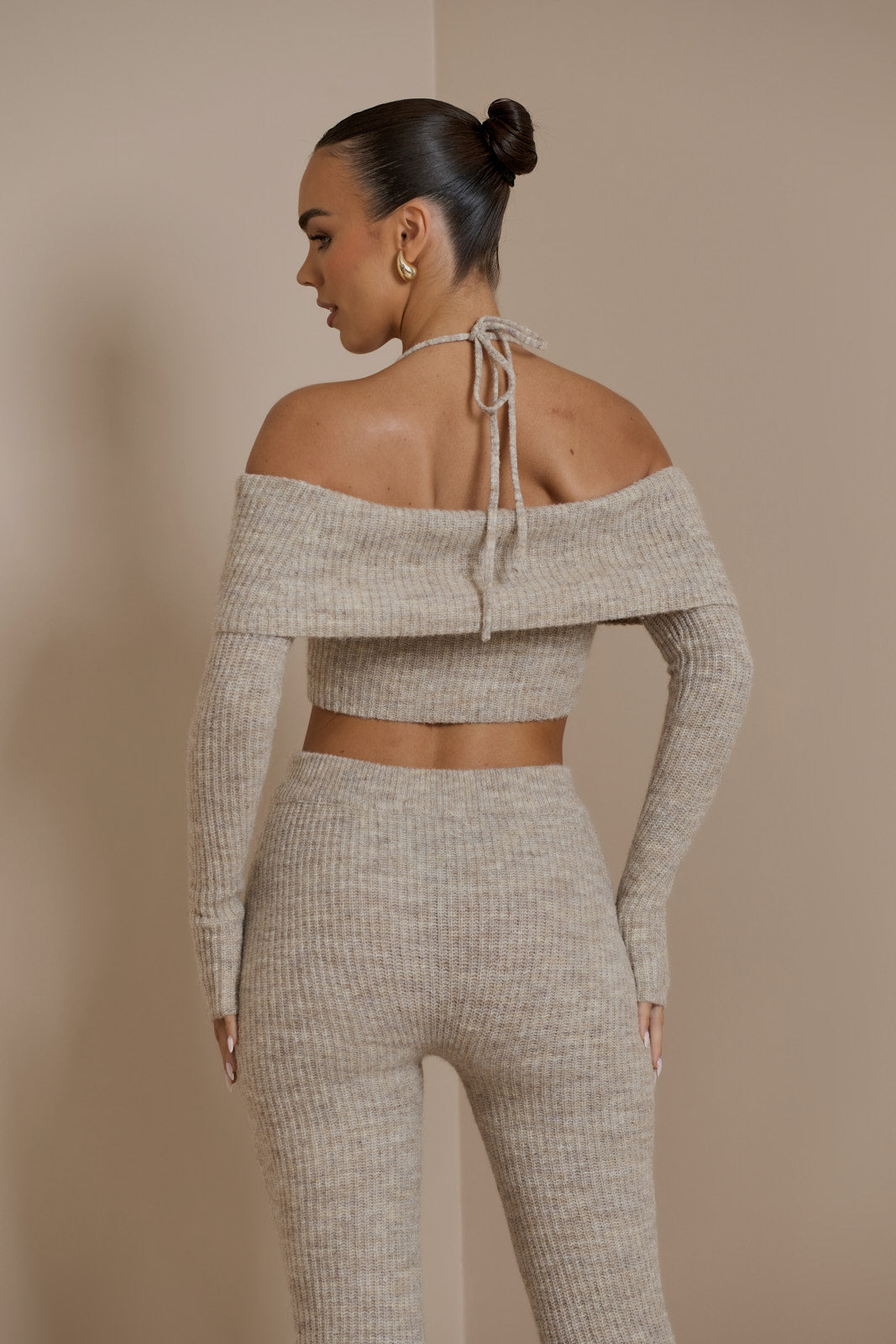 OATMEAL CARRIE PREMIUM KNIT COORD SET