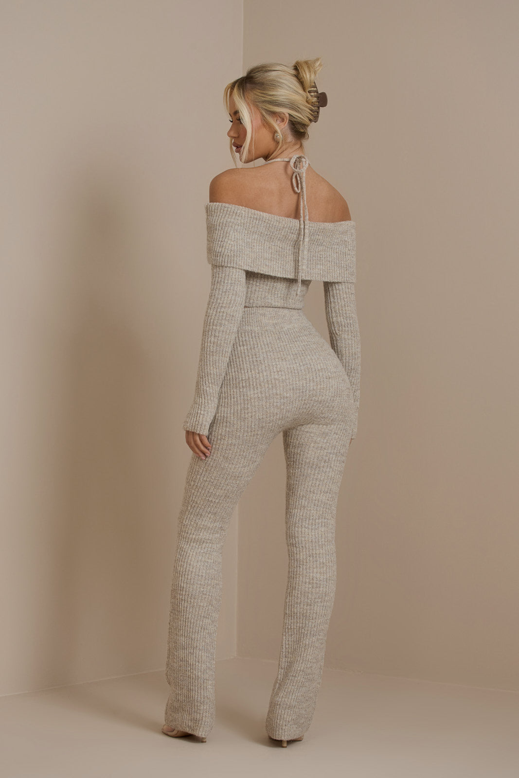 OATMEAL CARRIE PREMIUM KNIT COORD SET
