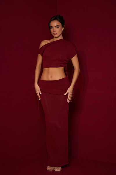 YRIS KNIT COORD | WINE