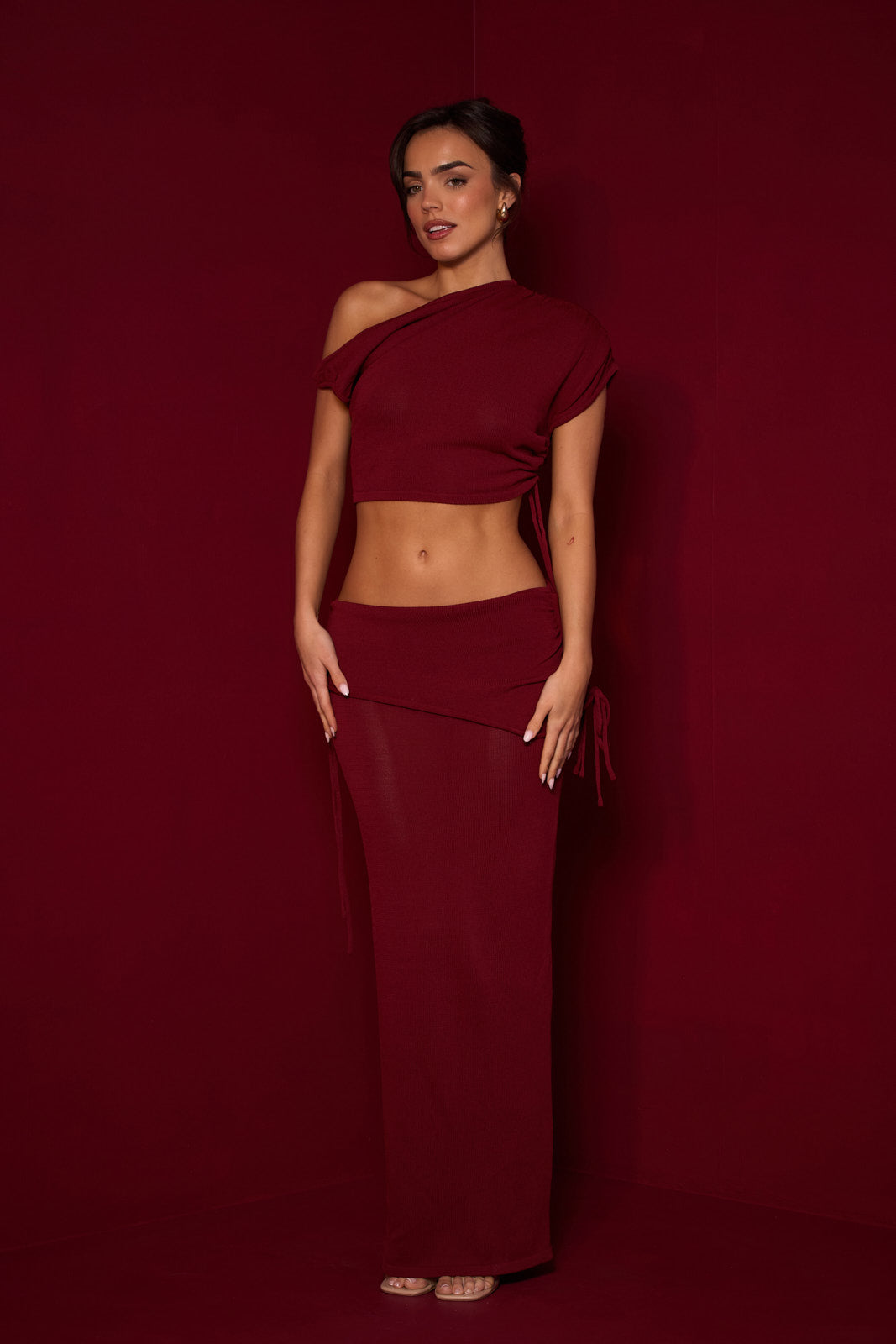 YRIS KNIT COORD | WINE