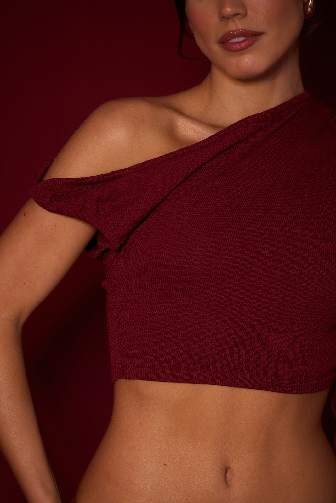 WINE YRIS KNIT COORD