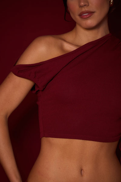 WINE YRIS KNIT COORD