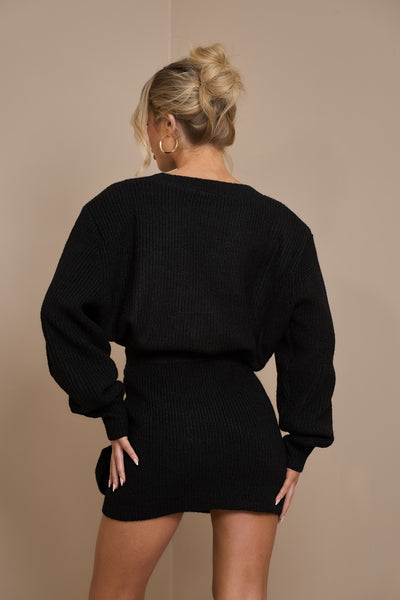 BLACK LAROSA PREMIUM KNIT COORD