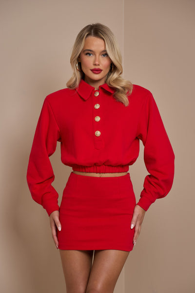 FC RITCHIE CROP JUMPER | ROUGE