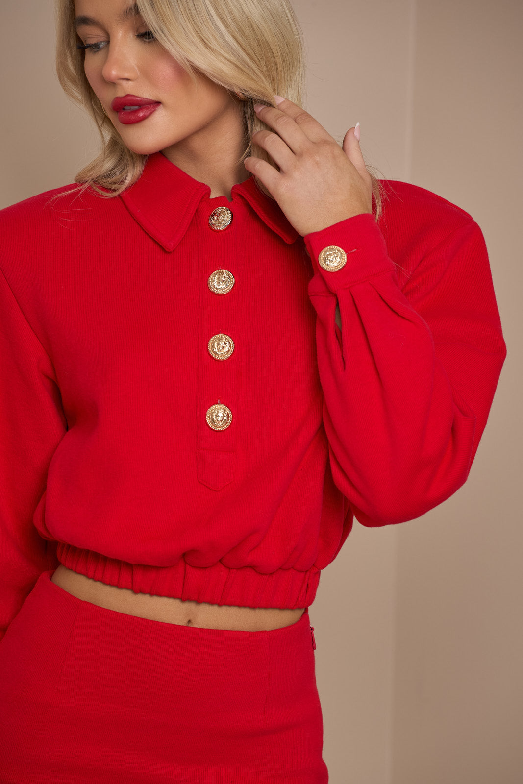 FC RITCHIE CROP JUMPER | ROUGE