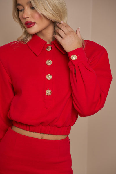 FC RITCHIE CROP JUMPER | ROUGE