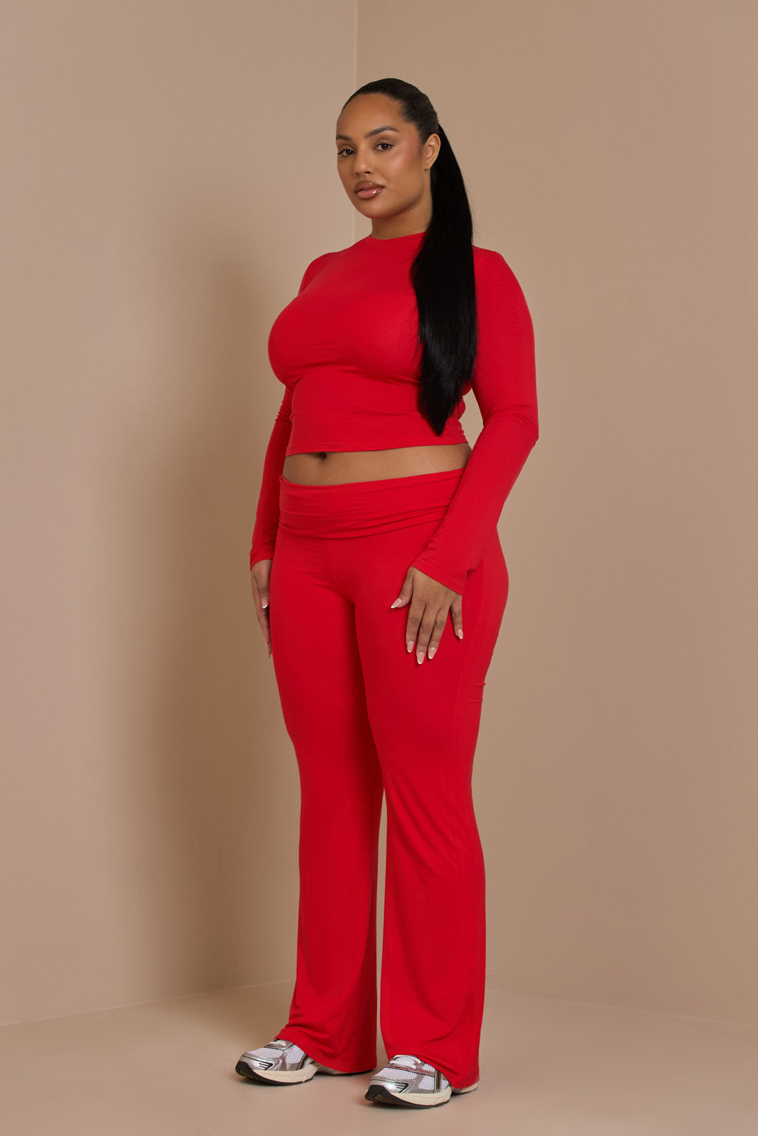 FC Red Regular Emma fold over lounge trouser