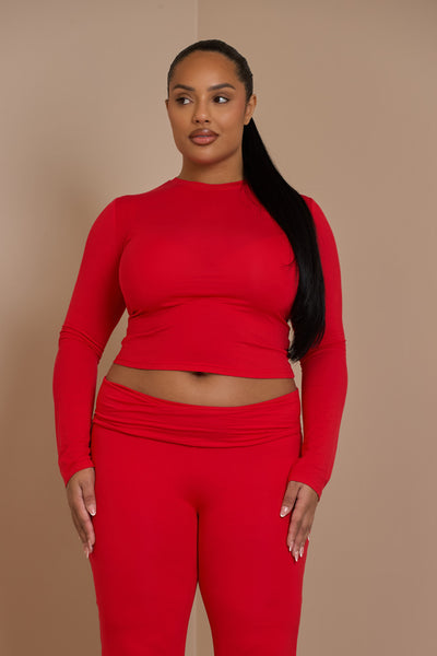 FC EMMA LONG SLEEVE TOP | RED