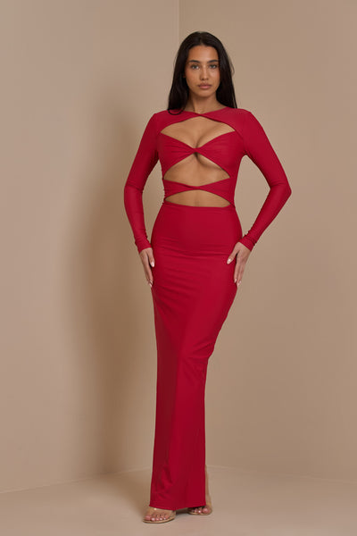 STASSIE MAXI DRESS | CHERRY