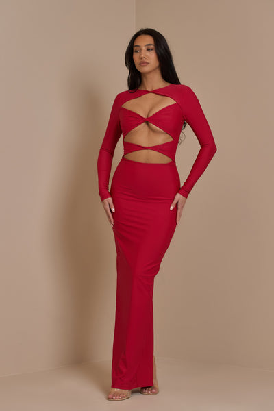 STASSIE MAXI DRESS | CHERRY