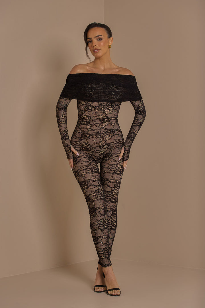 RIRI JUMPSUIT | BLACK LACE – Wander Doll